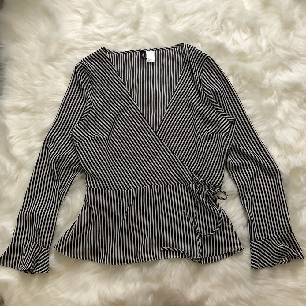 H&M Wrap Around Striped Shirt